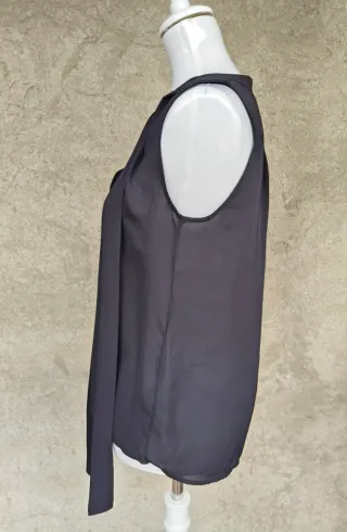 Top donna nero con fiocco