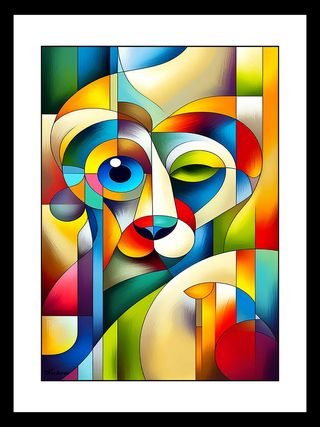 Quadri Decorativi Cubisti Multicolore