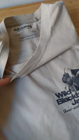 Camiseta Pull&Bear, Algodón, Talla L