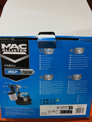Pistola Pintura Mac Allister HVLP 700W
