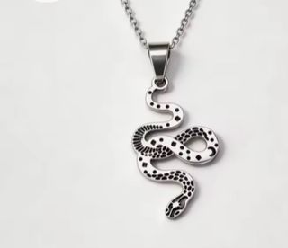 Collar Acero Inoxidable ,Amuleto Serpiente