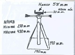 2 caballetes  metálicos caravana