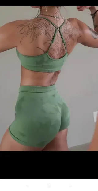 Completo sportivo verde Gym ginnastica L