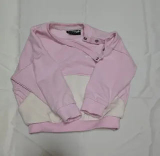 Sudadera bebé rosa con bolsillo