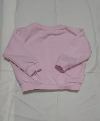 Sudadera bebé rosa con bolsillo