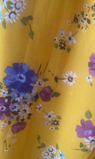 Vestido Mango floral amarillo