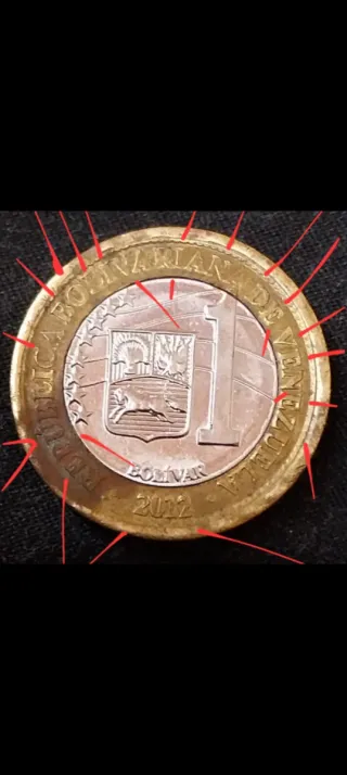 1 Bolívar 2012 Errores Moneda Venezuela