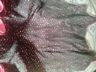 Vestido Flamenco Negro y Rosa