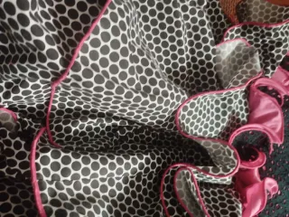 Vestido Flamenco Negro y Rosa