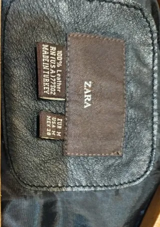 Chaqueta de cuero Zara Hombre