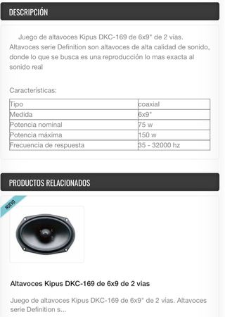 Altavoces ovalados 2 vias