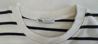 Jersey Sudadera Zara Rayas Talla L Nueva