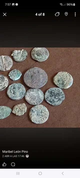 Lote 15 Monedas Antiguas Ardites y Pugesas