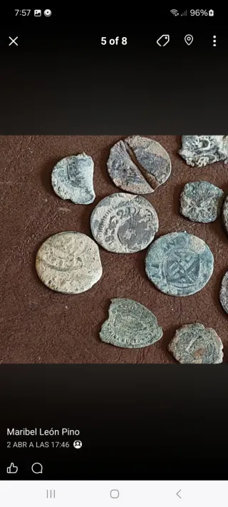 Lote 15 Monedas Antiguas Ardites y Pugesas