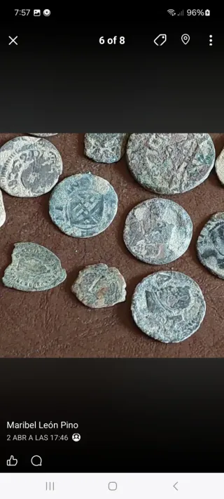 Lote 15 Monedas Antiguas Ardites y Pugesas