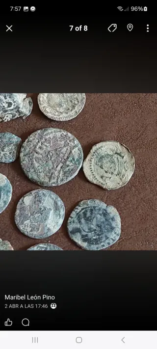 Lote 15 Monedas Antiguas Ardites y Pugesas