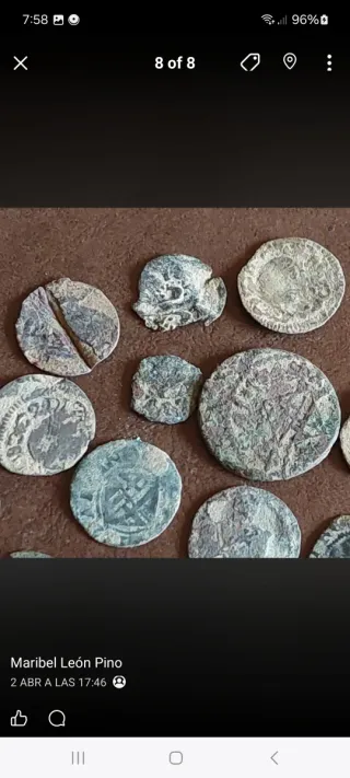 Lote 15 Monedas Antiguas Ardites y Pugesas