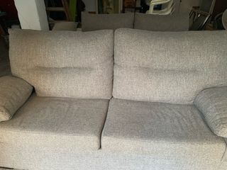 Sofá 3+2 plazas tela beige/gris