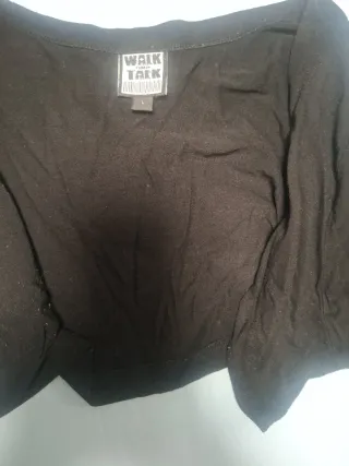 Torera negra manga larga