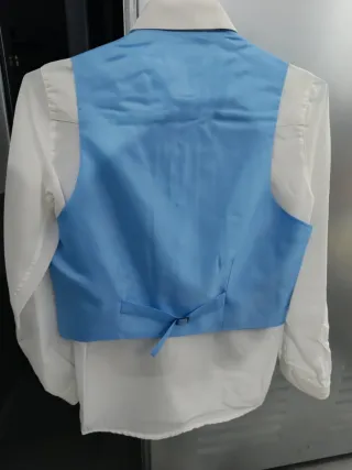 Traje de Comunión Niño Azul y Blanco