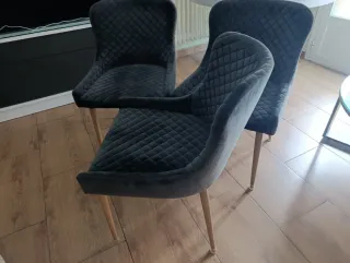Juego de 4 sillas de comedor grises