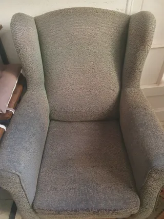 Sillón Orejero Clásico Gris