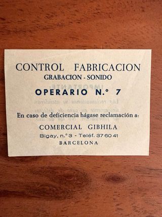 Disco Camp Nou Inauguración 1957