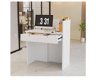 Mostrador recepción blanco LED