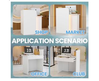 Mostrador recepción blanco LED