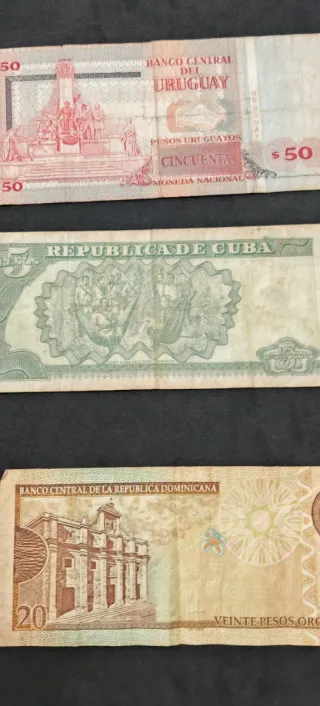 5 Colección de Billetes Extranjeros