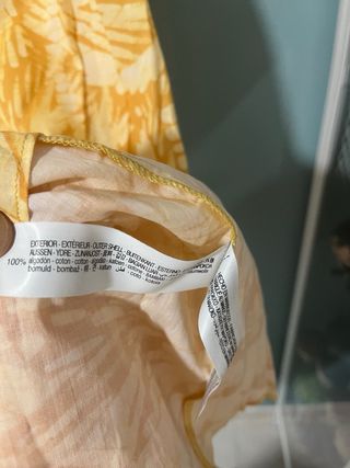 Vestido Oysho amarillo estampado
