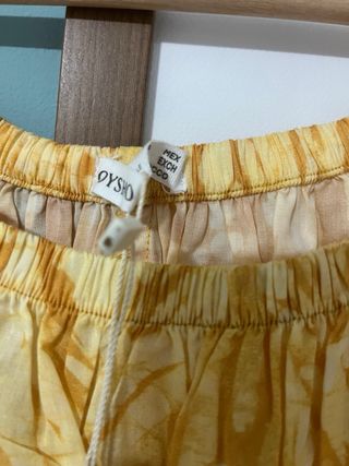 Vestido Oysho amarillo estampado