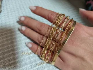 Pulseras Mujer Doradas Bisutería