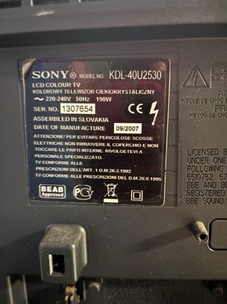 TV Sony Bravia 40 pollici