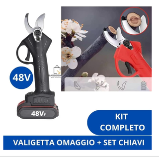 Forbici Elettriche Giardinaggio 48V CON 2 BATTERIE