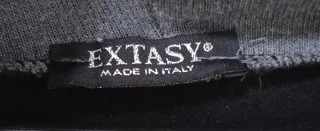 Vestitino nero e grigio con collo ad imbuto