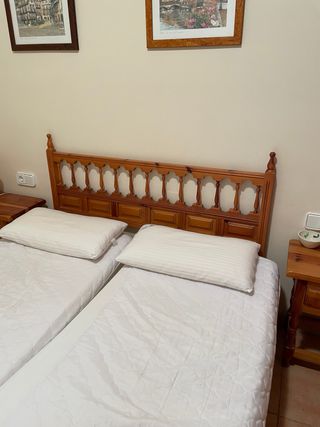 Cabecero rústico de madera para cama doble