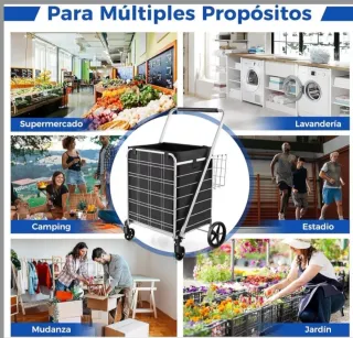 Carro de compra industrial plegable