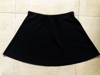 Falda Circular Zara Talla S Negro Mini