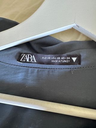 Camisa Zara Cropped Azul XS Nudo Mujer