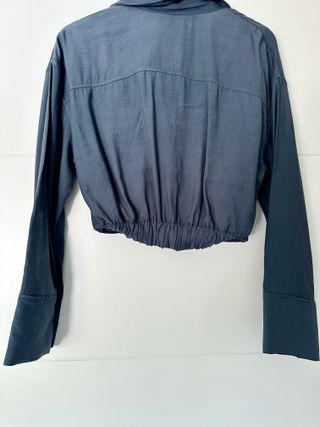 Camisa Zara Cropped Azul XS Nudo Mujer