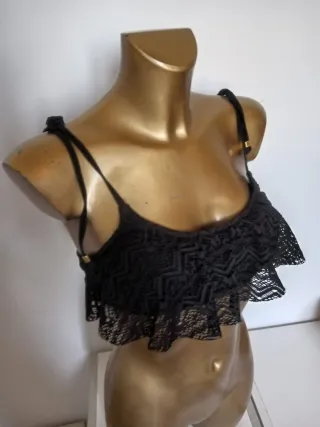 Top nero pizzo Atmosphere Tg. S