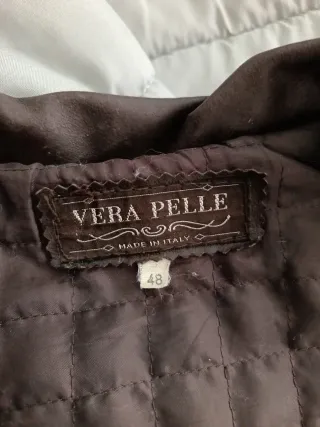 Giacca in vera pelle marrone