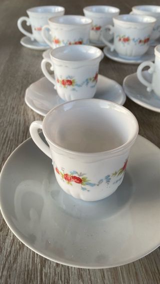 Juego de 6 tazas de porcelana