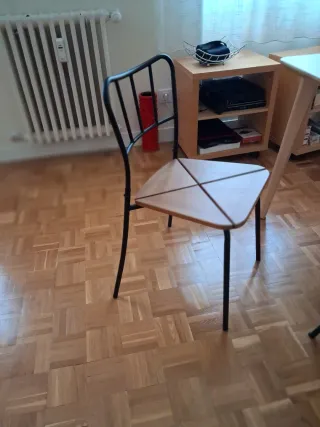 Sillas hierro y madera