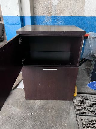 Mueble TV madera y cristal