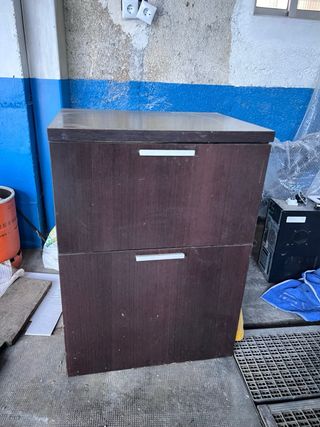 Mueble TV madera y cristal