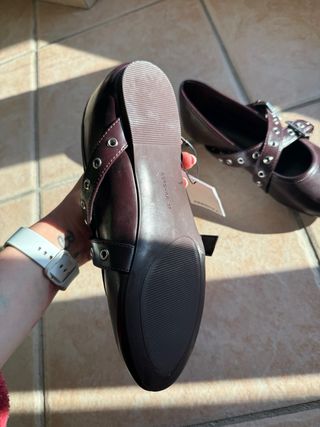 Ballerine Bershka burgundycon fibbie