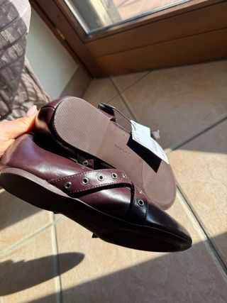 Ballerine Bershka burgundycon fibbie