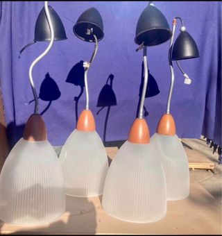 4 Lampade soffitto h 50/60 cm